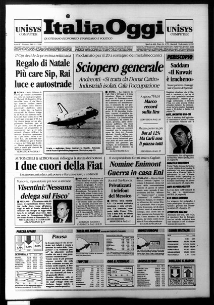 Italia oggi : quotidiano di economia finanza e politica